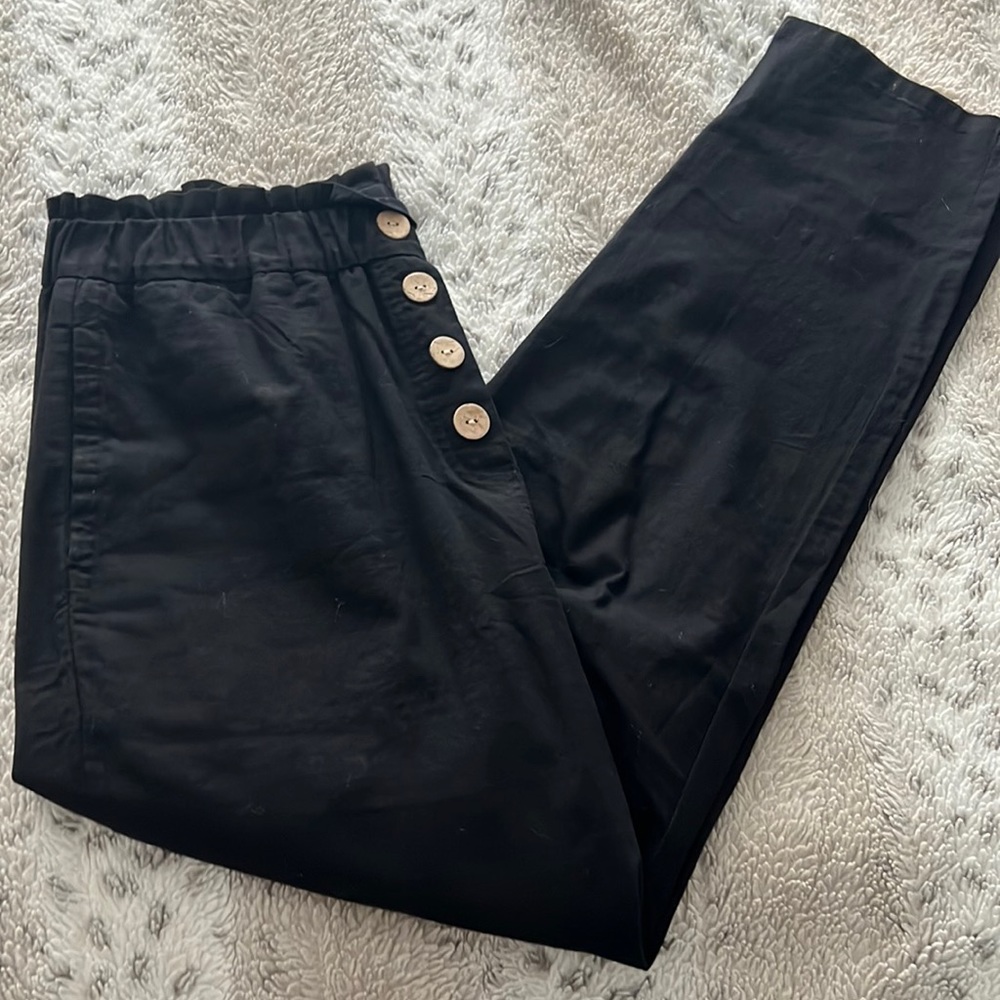 Nimin Black Pants w/Elastic Waist (L)